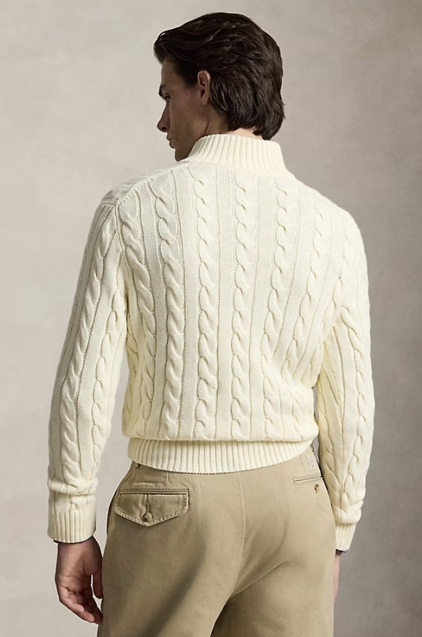 cardigans Pulls
Pull demi-zippé en coton torsadé