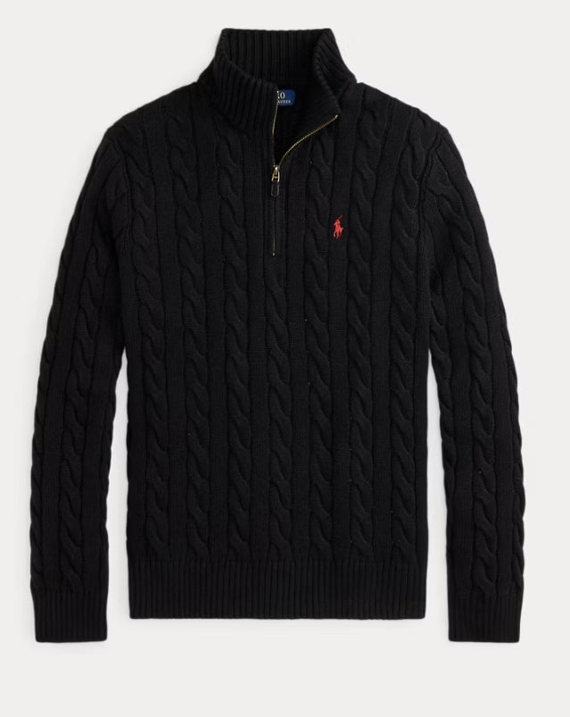 cardigans Pulls
Pull demi-zippé en coton torsadé