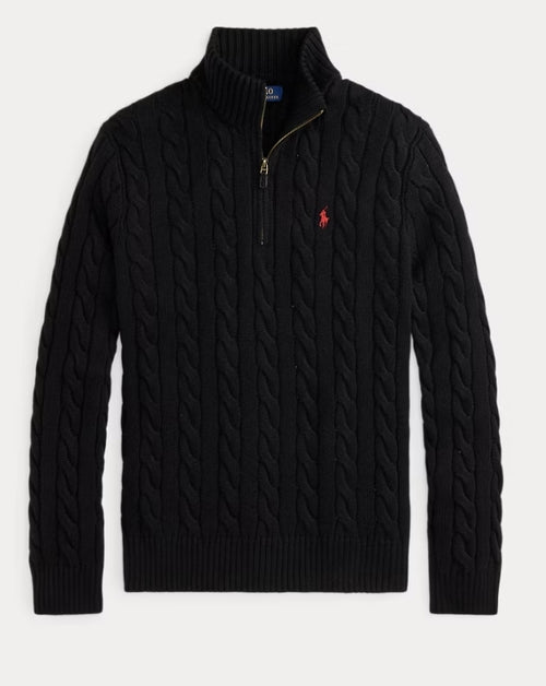 cardigans Pulls
Pull demi-zippé en coton torsadé